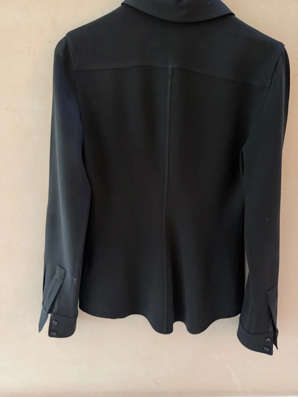 Victoria Beckham black patch pocket crepe shirt size 6 U.S. or 10 U.K. - Picture 4 of 8